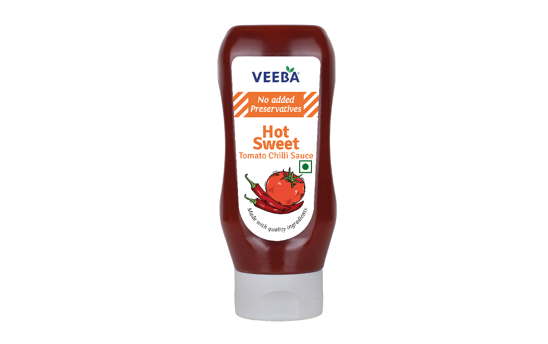 Veeba Hot Sweet Tomato Chilli Sauce   Plastic Bottle  360 grams
